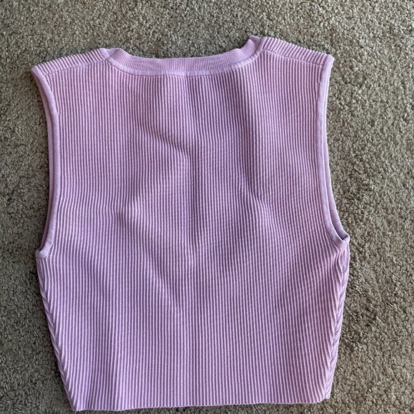 Babaton Aritzia Muscle Tank Cropped Purple/Pink Size Small - Picture 2 of 2